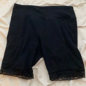 Like new biker shorts lace trim